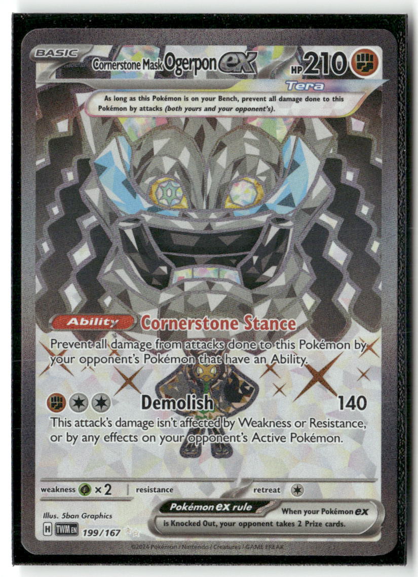 Cornerstone Mask Ogerpon ex Ultra Rare SV06: Twilight Masquerade 199/167 NM