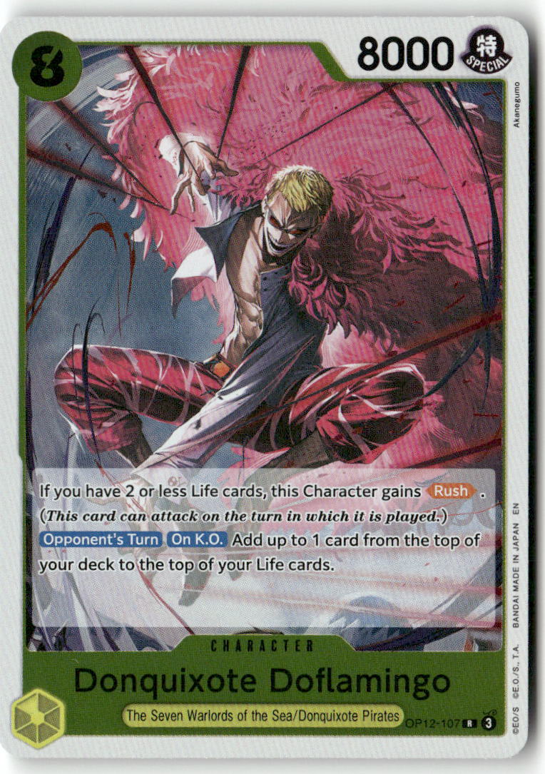 Donquixote Doflamingo R Legacy of the Master OP12-107 NM