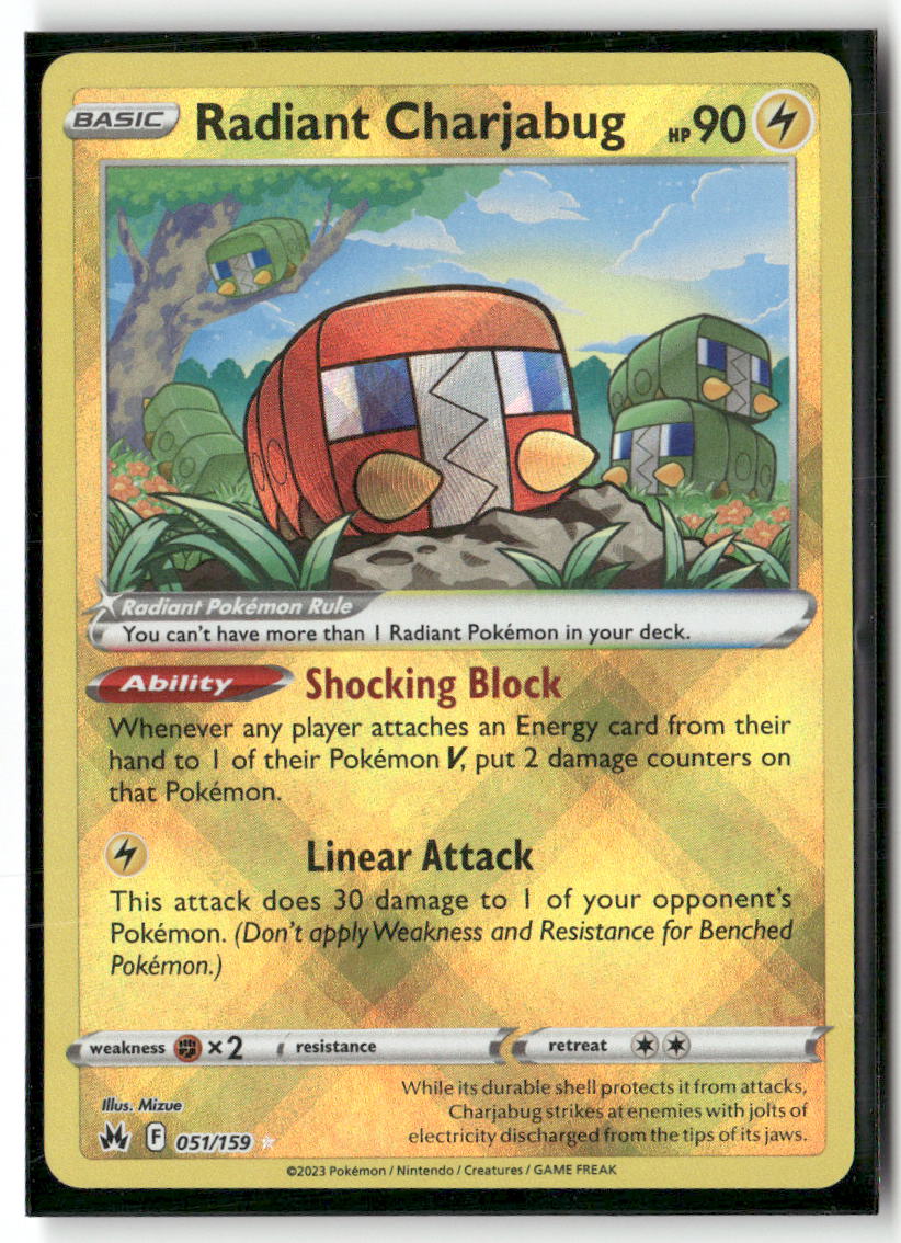 Radiant Charjabug Radiant Rare Crown Zenith 051/159 NM