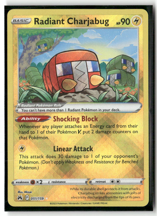 Radiant Charjabug Radiant Rare Crown Zenith 051/159 NM