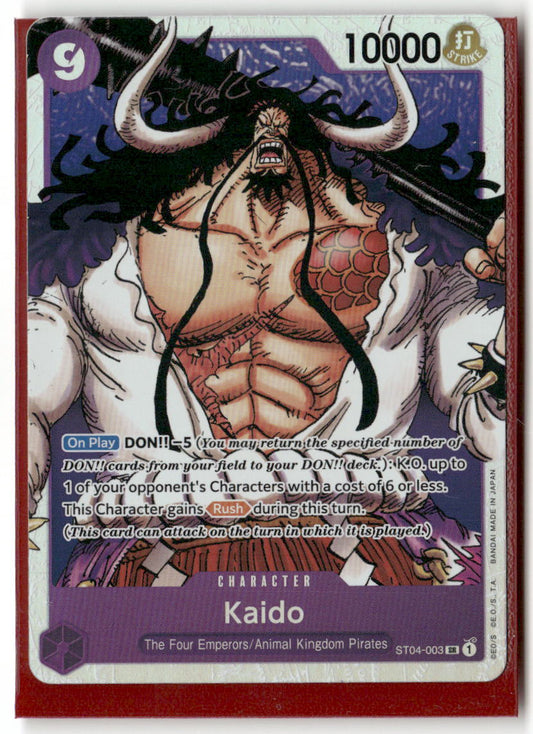 Kaido (003) SR Super Pre-Release Starter Deck 4: Animal Kingdom Pirates ST04-003 NM