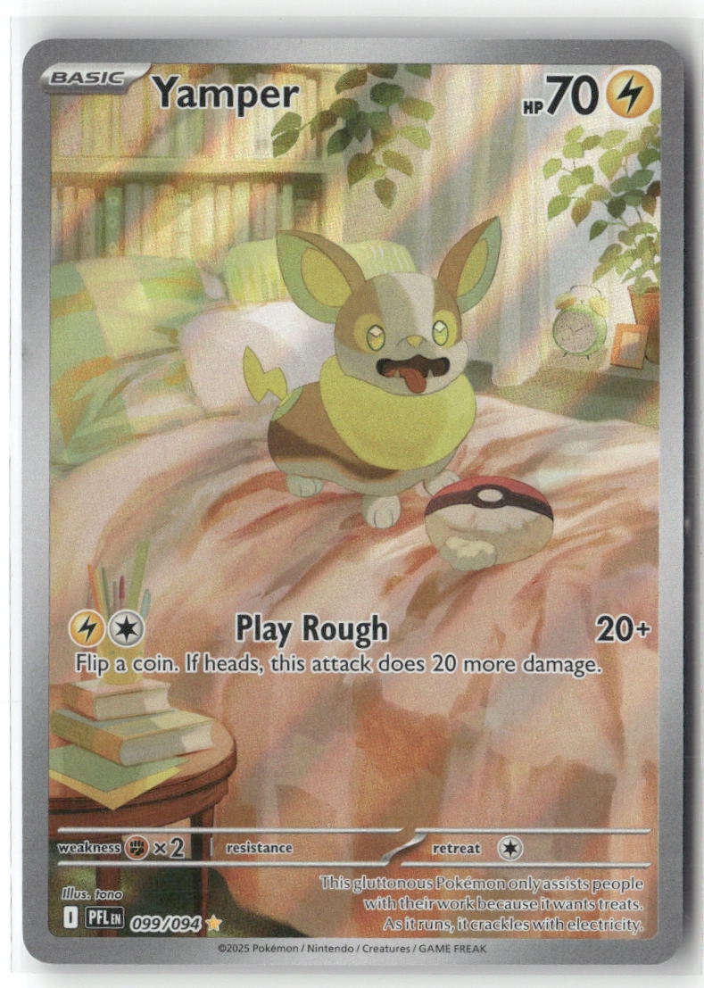 Yamper Illustration Rare ME02: Phantasmal Flames 099/094 NM