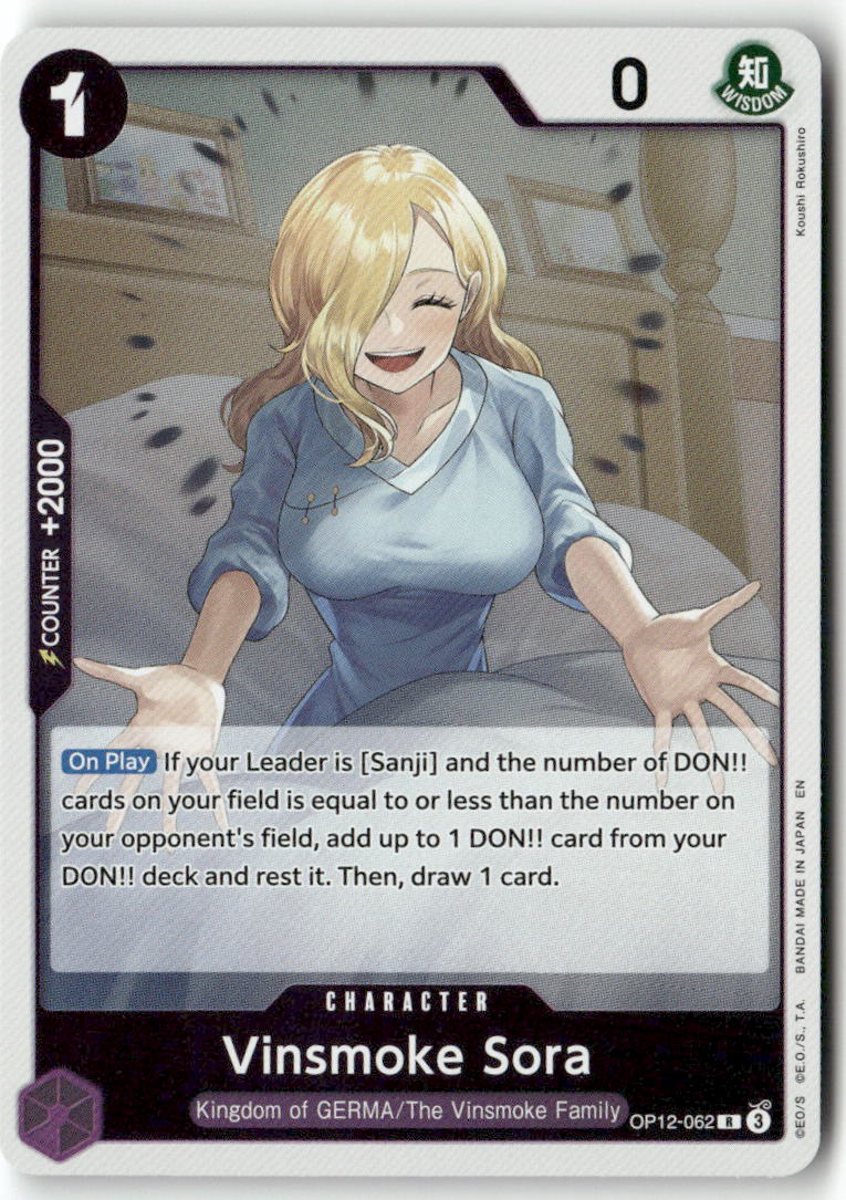 Vinsmoke Sora R Legacy of the Master OP12-062 NM