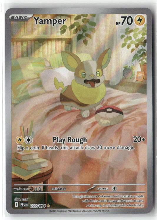 Yamper Illustration Rare ME02: Phantasmal Flames 099/094 NM