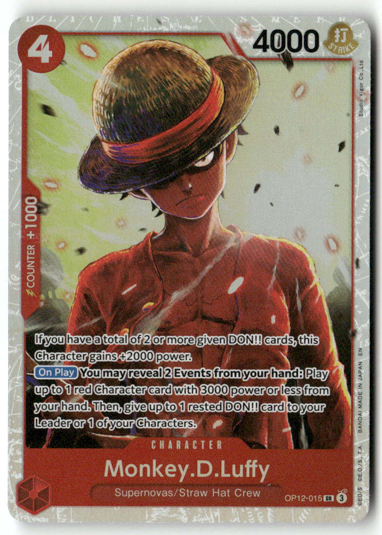 Monkey.D.Luffy SR Legacy of the Master OP12-015 NM