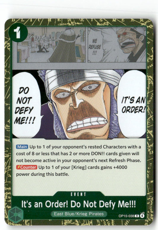 It's an Order! Do Not Defy Me!!! R Adventure on Kami's Island OP15-038 NM