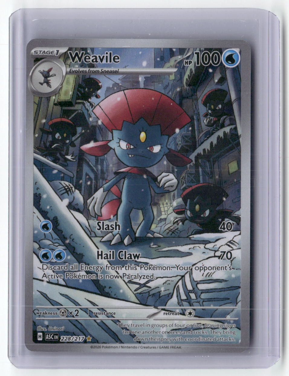 Weavile Illustration Rare ME: Ascended Heroes 228/217 NM