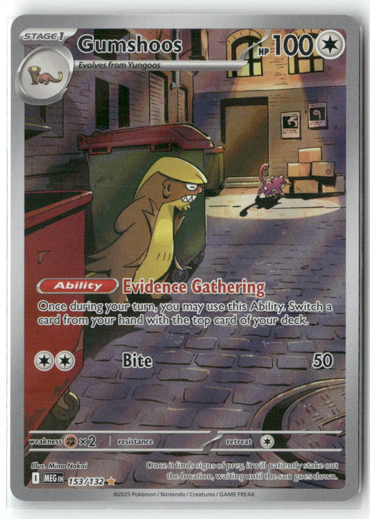 Gumshoos Illustration Rare ME01: Mega Evolution 153/132 NM