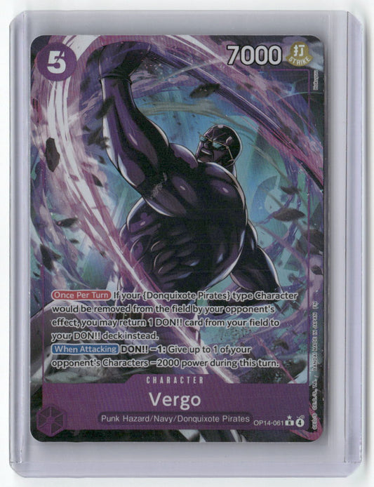 Vergo (Alternate Art) R The Azure Sea's Seven OP14-061 NM