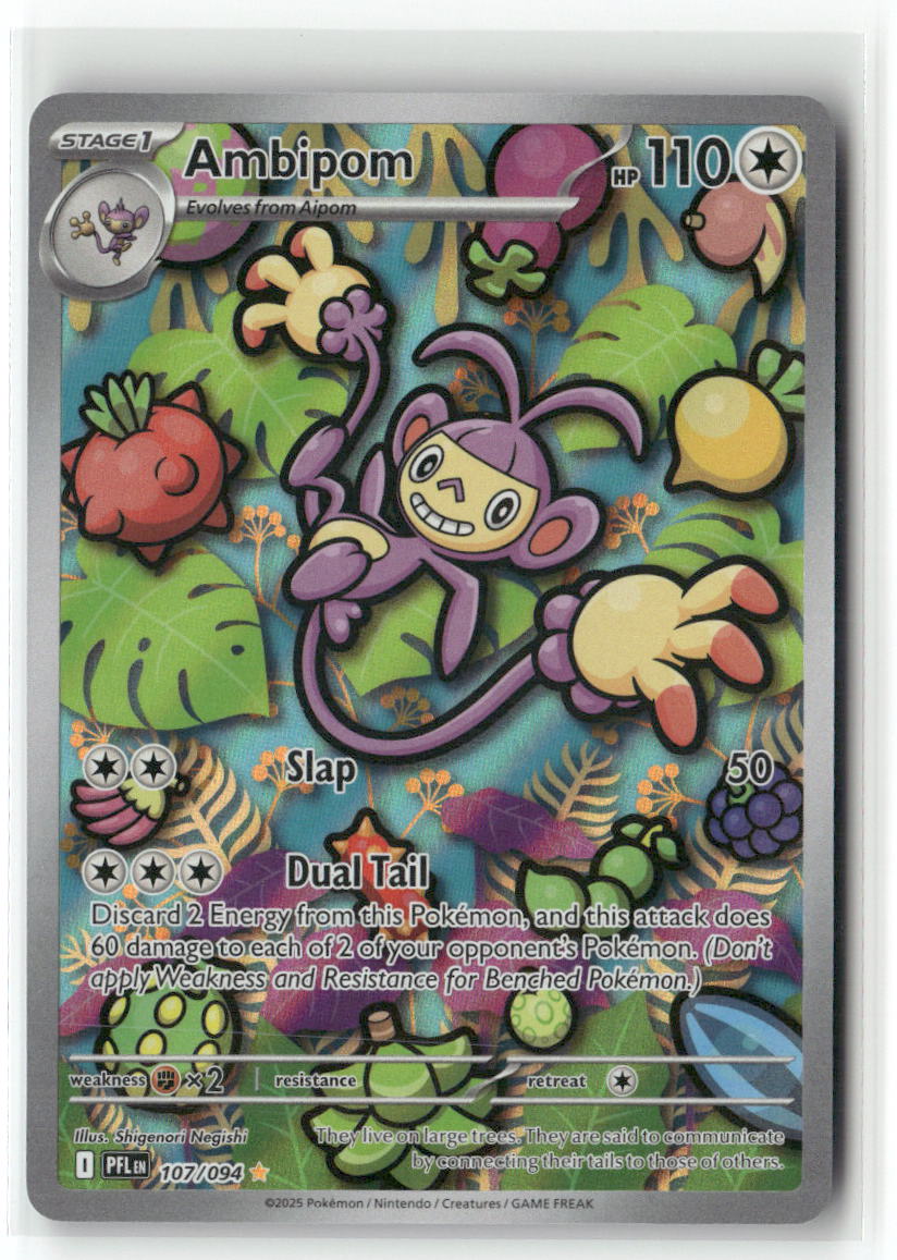 Ambipom Illustration Rare ME02: Phantasmal Flames 107/094 NM
