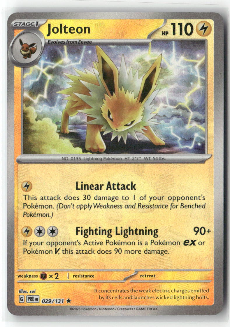Jolteon (Poke Ball Pattern) Rare SV: Prismatic Evolutions 029/131 NM