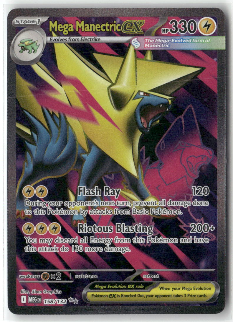 Mega Manectric ex Ultra Rare ME01: Mega Evolution 158/132 NM