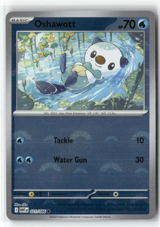 Oshawott Common SV: White Flare 021/086 NM