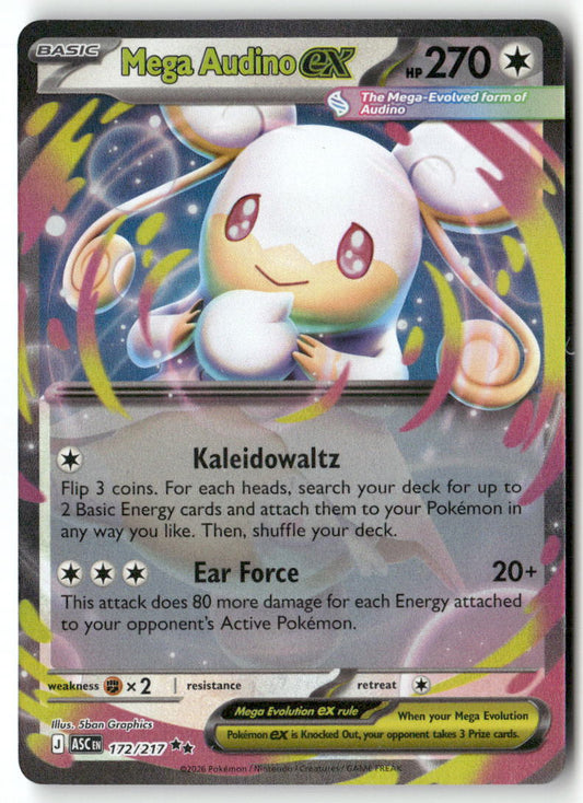 Mega Audino ex Double Rare ME: Ascended Heroes 172/217 NM