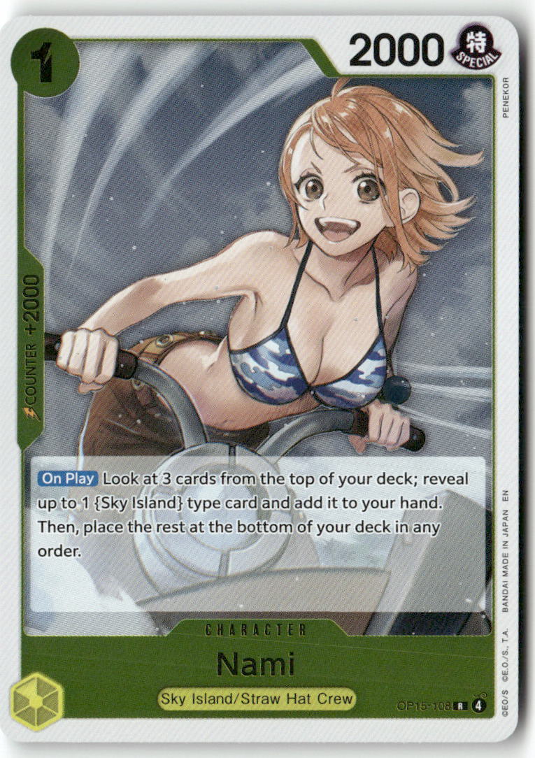 Nami () R Adventure on Kami's Island OP15-108 NM