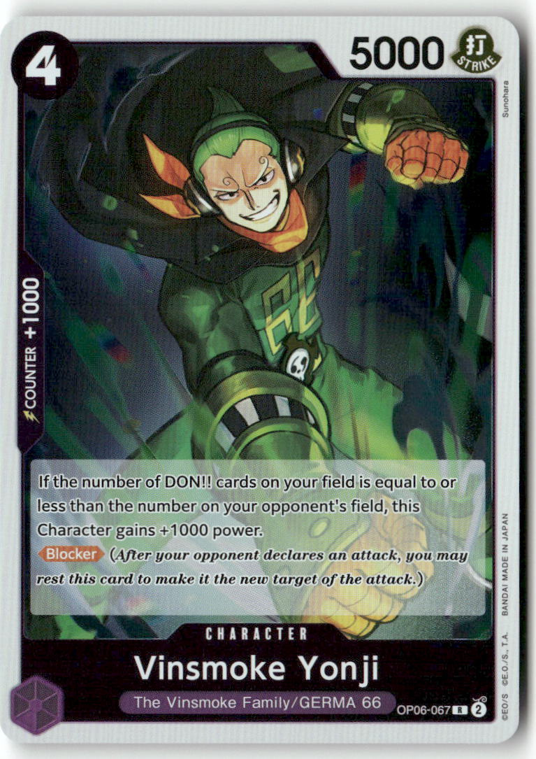 Vinsmoke Yonji () (Jolly Roger Foil) R Premium Booster -The Best- OP06-067 NM