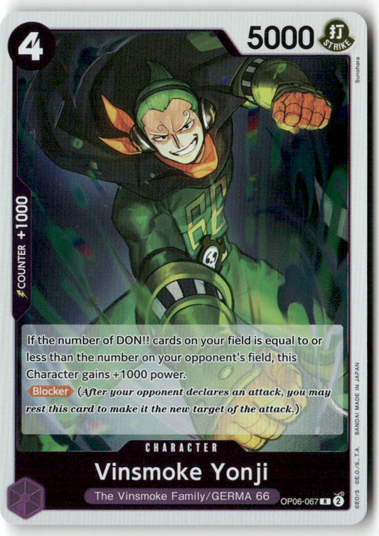 Vinsmoke Yonji () (Jolly Roger Foil) R Premium Booster -The Best- OP06-067 NM