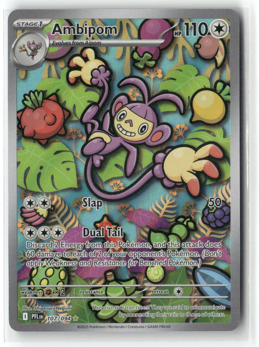 Ambipom Illustration Rare ME02: Phantasmal Flames 107/094 NM