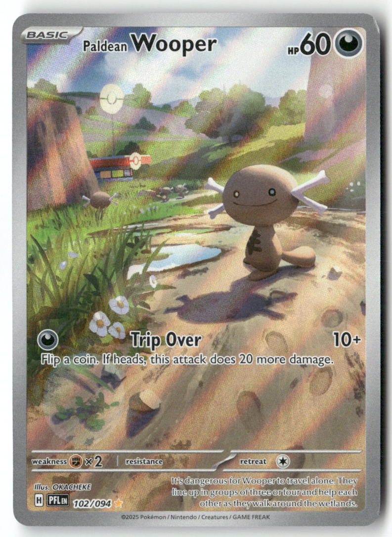 Paldean Wooper Illustration Rare ME02: Phantasmal Flames 102/094 NM