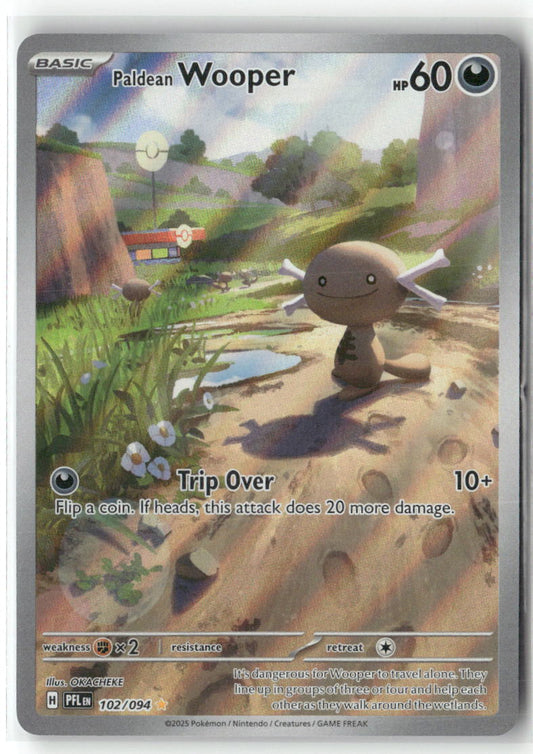 Paldean Wooper Illustration Rare ME02: Phantasmal Flames 102/094 NM