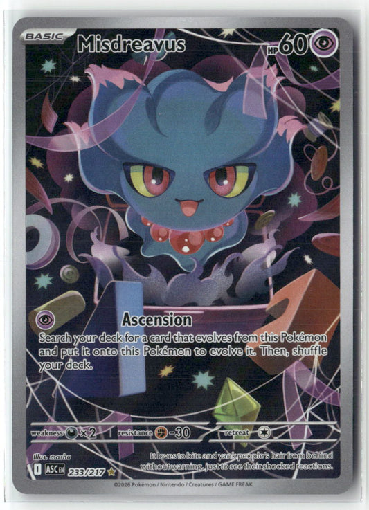 Misdreavus Illustration Rare ME: Ascended Heroes 233/217 NM