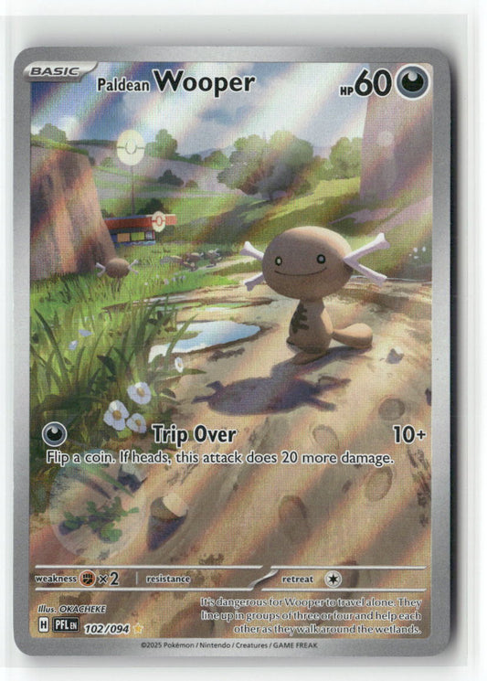 Paldean Wooper Illustration Rare ME02: Phantasmal Flames 102/094 NM
