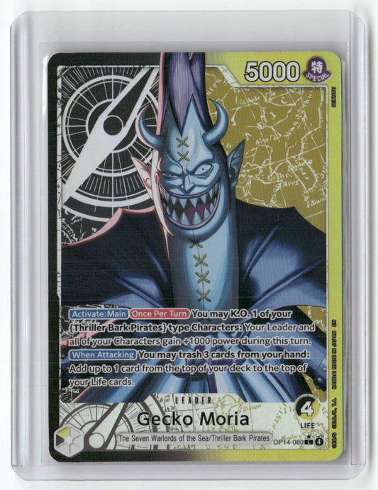 Gecko Moria - (Alternate Art) L The Azure Sea's Seven OP14-080 NM