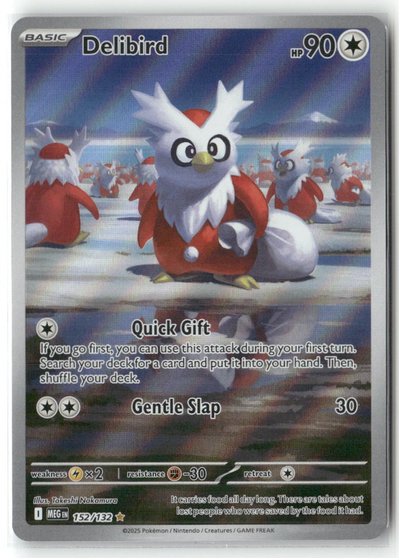 Delibird Illustration Rare ME01: Mega Evolution 152/132 NM