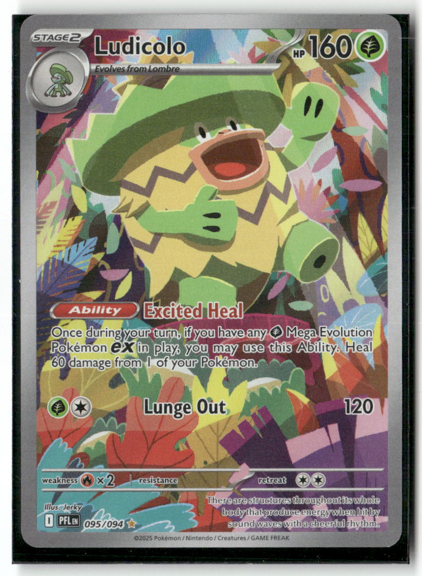 Ludicolo Illustration Rare ME02: Phantasmal Flames 095/094 NM