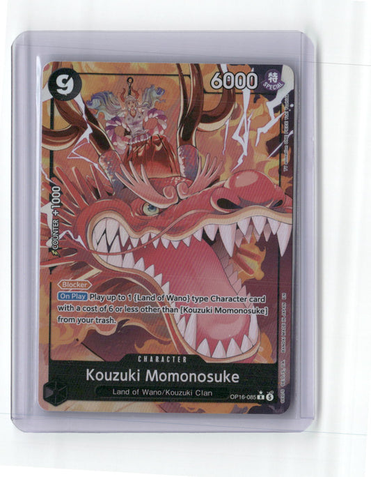 Kouzuki Momonosuke (085) (Alternate Art) R The Time of Battle OP16-085 NM