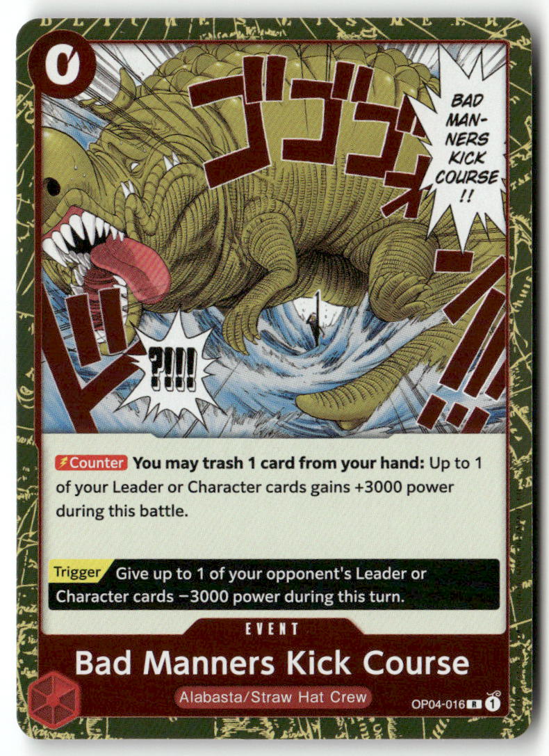 Bad Manners Kick Course (Reprint) R Premium Booster -The Best- Vol. 2 OP04-016 NM