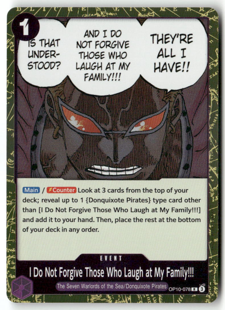 I Do Not Forgive Those Who Laugh at My Family!!! R Royal Blood OP10-078 NM