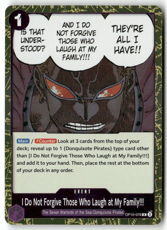 I Do Not Forgive Those Who Laugh at My Family!!! R Royal Blood OP10-078 NM