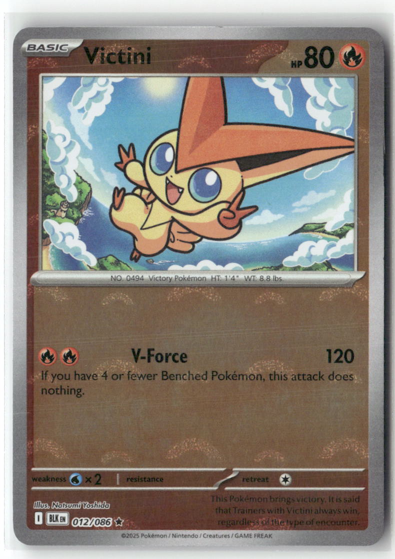 Victini (Poke Ball Pattern) Rare SV: Black Bolt 012/086 NM