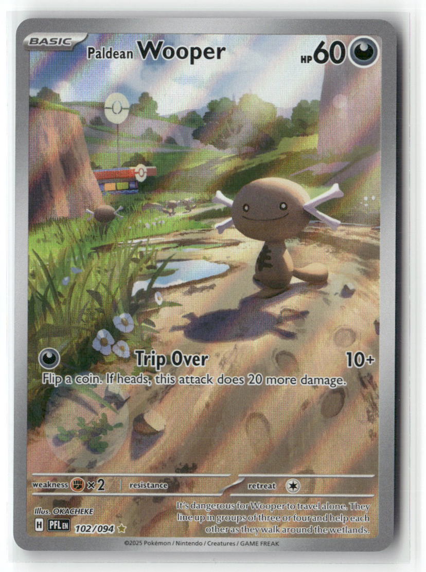Paldean Wooper Illustration Rare ME02: Phantasmal Flames 102/094 NM