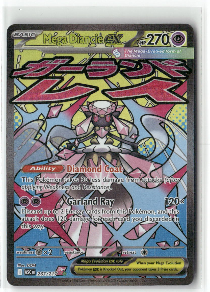 Mega Diancie ex Mega Attack Rare ME: Ascended Heroes 267/217 NM