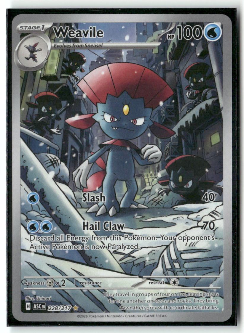Weavile Illustration Rare ME: Ascended Heroes 228/217 NM