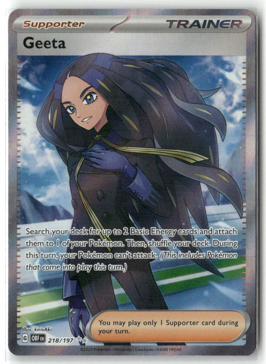 Geeta Ultra Rare SV03: Obsidian Flames 218/197 NM